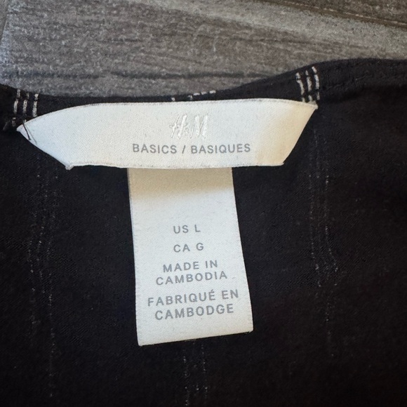 H&M Women Black Printed Jersey playsuit Romper‎ summer vacation large - Picture 3 of 5